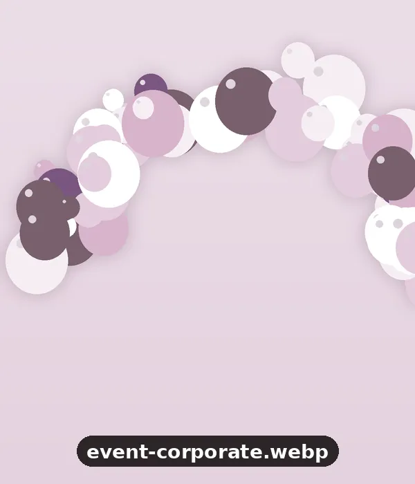Balloon backdrop at a corporate event